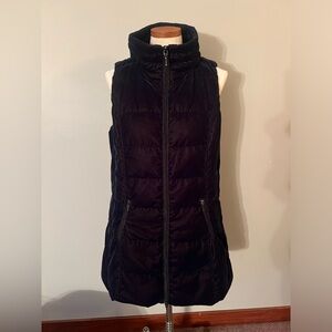 Anorak long Velour quilted down filled Vest